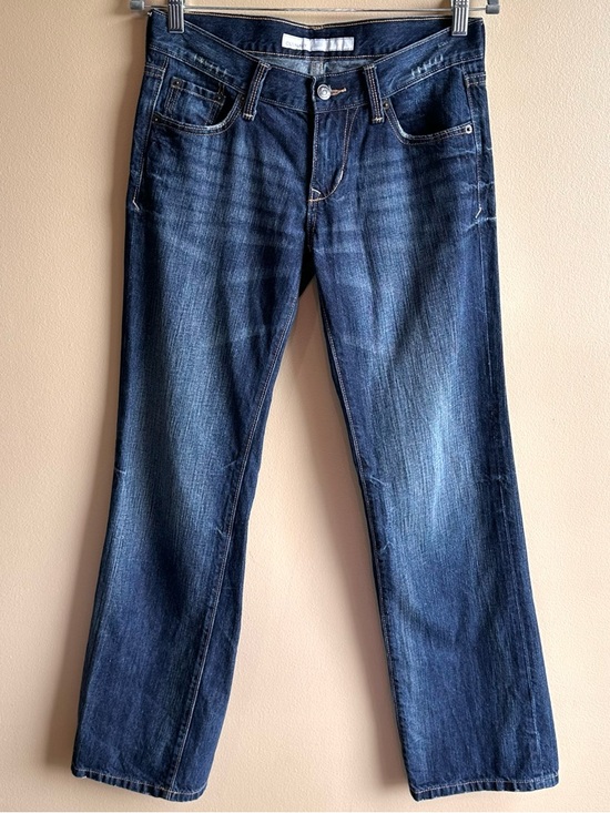 Old Navy Jeans Womens Bootcut 2009 Low Rise Dark Wash Blue Denim 30” Inseam Sz 2 - Picture 2 of 16